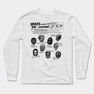 Retro 60s 70s Monster Masks Ad Long Sleeve T-Shirt